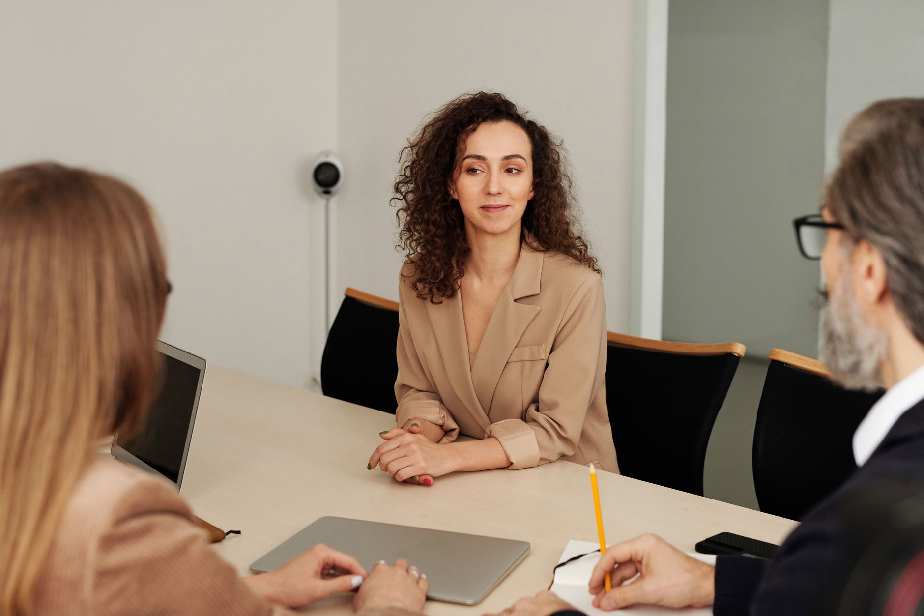 A property management team reviewing a plan together